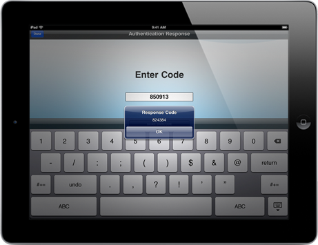 ipad one time password